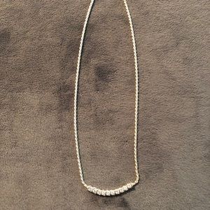 Silver necklace with CZ